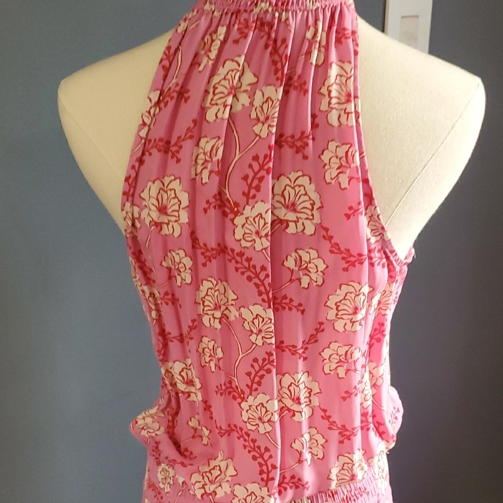 A.L.C. Pink Floral Silk Barbiecore Dress Sz 6 - Picture 7 of 13